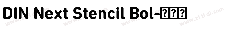 DIN Next Stencil Bol字体转换